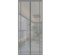 Sekey Fly Screen Balcony Door, Can Be Cut to Size, Magnetic & Self-Adhesive, No Drilling, Insect Screen Curtain for Balcony, Patio and Room Doors, 130 x 220 cm, Grey