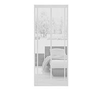 Sekey Fly Screen Balcony Door, Can Be Cut to Size, Magnetic & Self-Adhesive, No Drilling, Insect Screen Curtain for Balcony, Patio and Room Doors, 100 x 220 cm, White