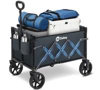 Sekey Handcart Foldable Small 70 L 80 kg, Hand Trolley, Foldable Shopping Trolley, Camping Trolley with Height-Adjustable Handle, Lightweight & Space-Saving & Stable, Mini 4029, Dark Grey