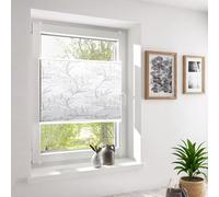 Sekey Honeycomb Pleated Blind, No Drilling, Blackout Roller Blind, 100% Blackout Opaque, Klemmfix, Aluminium Rail, Double-Sided Selectable in Print and Grey, 100 x 120 cm (W x H)