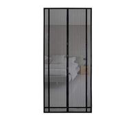 Sekey Magnetic Fly Screen Balcony Door, No Drilling, Can Be Cut to Size, Door Curtain, Fly Protection, Insect Protection, Door Curtain with Widened Adhesive Tape, 100 x 220 cm, Black