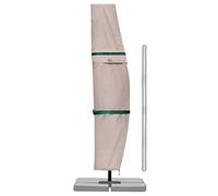 Sekey Parasol Protective Cover with Pole, Cover for Garden Parasol with Ventilation Holes, Cover for Crank Parasol/Balcony Umbrella, 100% Polyester, Waterproof, Khaki