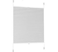 Sekey Pleated Blind, No Drilling Required, Non-Woven Fabric Window Pleated Blind, Klemmfix Blind, 60 cm Wide, Tensioned Translucent Sun Protection Window Blind, 60 x 100 cm, White Non-Woven Fabric