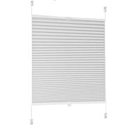 Sekey Pleated Blind, No Drilling Required, Non-Woven Fabric Window Pleated Blind, Klemmfix Blind, 75 cm Wide, Tensioned Translucent Sun Protection Window Blind, 75 x 100 cm, White Non-Woven Fabric