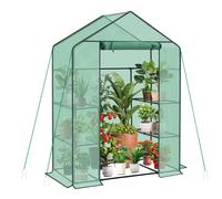 Sekey Walk In Greenhouse with Shelves - Stable Frame & Easy Assembly, Outdoor Green house with Waterproof PE Cover Plastic Greenhouse, All-Weather Pr