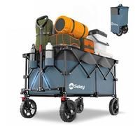 Sekey XXL Plus Handcart Foldable 200 L 200 kg Load Capacity, Foldable Handcart Off-Road with Brakes, Hand Trolley Patented Foldable from Four Directions, XXL-PlusG 4010, Blue