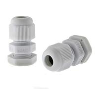 SeKi 10 x Cable Glands M12 3-6.5 mm, Grey Metric Cable Gland, Black (RAL9005)