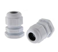 SeKi 10 x Cable Glands M20 7-12 mm, Waterproof IP67 Metric Cable Gland, Grey (RAL7035), Suitable for PG11