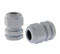 SeKi 10 x Cable Glands M25 9-17 mm, Waterproof IP67 Metric Cable Gland, Grey (RAL7035), Suitable for PG16