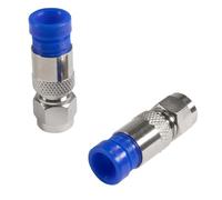 Seki 10 x F-Compression Connector 7.2 mm Coaxial SAT TV Cable Connector for RG6 RG59 Cable Pack of 10 F-Connector