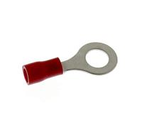 SeKi 14012, M6 25 x terminals 0.50-1.5 mm red Insulated Ring lugs, 0,5-1,5mm²