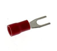 SeKi 14126, red, 25 x Fork, 0.5-1.5 mm², M3, Partially Insulated, DIN Cable Lug, 0,5-1,5mm²
