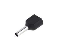 SeKi 14221 Twin Wire end ferrules 2 x 1.5 mm², Black, Pack of 100, 1,5mm²