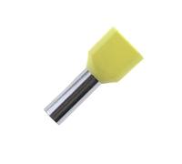 SeKi 14224 Twin Wire End Ferrules 2 x 6.0 mm² Yellow Pack of 100 Twin Wire End Ferrules 6.0 mm²