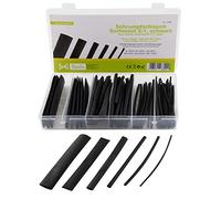 SeKi 17408 2:1 Parts Black Heat Shrink Tubing Assortment in Black 80-Piece in 6 Sizes (30 x 1, 10 x 2.5 mm, 20 x 4 mm, 10 x 6 mm, 6 x 10 mm, 4 x 13 mm) Each 10 cm Long