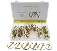 SeKi 17452 Folding Split Pins Assortment 50 Pieces 4.5-6-8-11 mm Split Pins Folding Connector