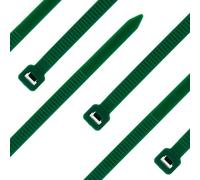 Seki Cable Ties - Pack of 100 - Green 200 x 2.5 mm Tear-Resistant up to 8.2 kg - Nylon PA6.6 - Self-Locking - Cable Tie Set for Cable Management, Household, Workshop & Industry