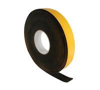 SeKi EPDM Sealing Tape Self-Adhesive 15 x 4 mm 10 Metres Black | 100% EPDM cell rubber, UV, ozone and ageing resistant, -40 to +100 °C, for windows, doors, caravans and industrial