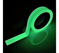 SeKi Fluorescent Glow-in-the-Dark Warning Tape, 25mm x 10m; Reflective, Self-Adhesive