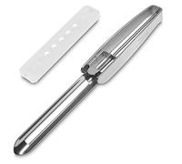 Seki Japan Long Vegetable Peeler, stainless steel blade with plasctic safety cover