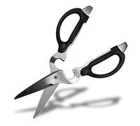 Seki Japan Multifunctional Kitchen Scissors, Stainless Steel Blade Soft Grip Shears for Left-handed