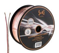 SeKi Loudspeaker Cable 2 x 0.50 mm² 100 m Transparent CCA Audio Cable Box Cable