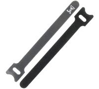 SeKi Pack of 10 Velcro Cable Ties, Black, 15 cm, Velcro Tape, 12 mm Wide, Cable Management, Cable Organiser, Reusable Velcro Cable Ties, Velcro Ties with Eyelet