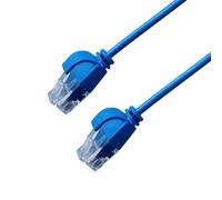 SeKi Patch Cable Cat 6 Ultra Thin 1.50 m Light Blue - U/UTP LAN Cable RJ45 - Extra Thin 2.8 mm - Slim Network Cable - Gigabit Ethernet - Flexible - Short Plug - PoE