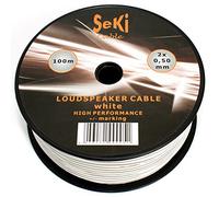 Speaker Cable 2x0,5 mm², CCA, 100 m Reel White Audio Cable, Speaker Cable