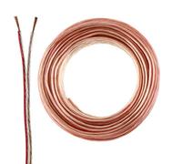 SeKi Speaker Cable Transparent 2 x 0.50 mm² - 10 Metre Ring | CCA Copper Speaker Cable for Clear Sound for HiFi, Home Cinema and Car HiFi with Polarity Marking