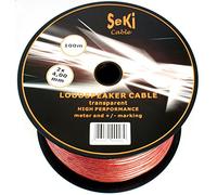 SeKi Speaker Cable Transparent 2x 4.00 mm² 100 m on Plastic Spool