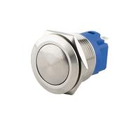 SeKi Stainless Steel Push Button Diameter 16 mm Touch Button Curved Head Shape Soldering Eyelets/Flat Connector 0.5 x 2.8 Connection Bell Push Button