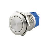 SeKi Stainless Steel Push Button Diameter 19 mm Touch Button Flat Head Shape Soldering Eyelets/Flat Connector 0.5 x 2.8 Connection Bell Push Button