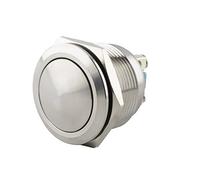 SeKi Stainless Steel Push Button Diameter 22 mm Touch Button Curved Head Shape Soldering Eyelets/Flat Connector 0.5 x 2.8 Connection Bell Push Button