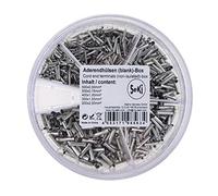SeKi 313614 Wire end ferrules Assortment Spreader Box Uninsulated 0.5-2.5 mm², Gray, (500x 0,50mm², 500x 0,75mm², 400x 1,00mm², 300x 1,50mm2, 200x 2,50mm²)