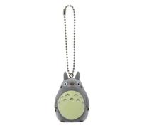 Sekiguchi - My Neighbor Totoro - Gray Totoro Flocked Key Chain - Official Studio Ghibli Merchandise