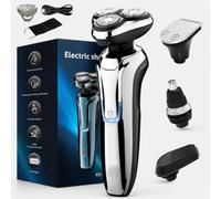 Sekoda Pro 8 Electric Shaver, Electric Razor for Man, 4D Floating Head Shaver, Fast Charging, Quiet Motor, Dual-Track Blades, IP6X Waterproof, Close Smooth Shave (Silver,Upgrade)