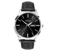 Sekonda 1705 Black Leather Strap Watch - W31185