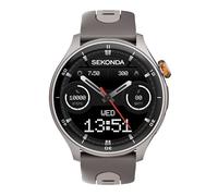 Sekonda 47mm Active Pro GPS Smart Watch in Silver with Grey Silicone Strap