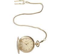 Sekonda 50mm Classic Pocket Watch Cream Dial with Gold Case & Stainless Steel Chain