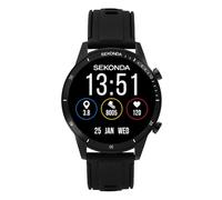 Sekonda Active 2 Unisex Black Dial Black Silicone Strap Smartwatch
