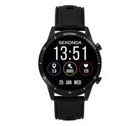 Sekonda Active Go Unisex 45mm Smartwatch Watch With Black Case And Silicone Strap With LCD Dial