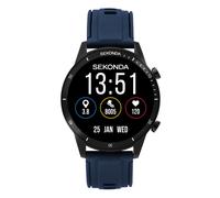 Sekonda Active Go Smart Watch in Black with Blue Silicone Strap