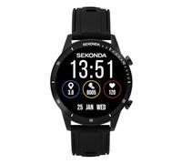 Sekonda Active Go Unisex 45mm Smartwatch Watch With Black Case And Silicone Strap With LCD Dial
