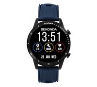 Sekonda Active Go Unisex Smartwatch Watch 45mm dial Black Silicone Strap | Heart rate monitor, SpO2 tracking, sleep tracking, step counter, call & message alerts - Water Resistance IP68