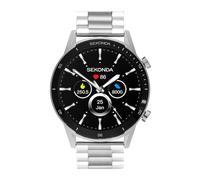 Sekonda Active Lux Men's Smartwatch Black Dial Silver Tone Stainless Steel Bracelet Watch