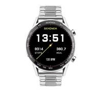 Sekonda Mens Active Plus Silver Stainless Steel Bracelet Smartwatch, Silver, Men Ilver