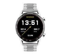 Sekonda Active Plus Smart Watch 45mm with Silver Stainless Steel Strap 30177