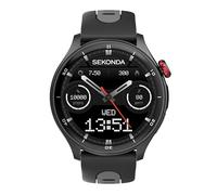 Sekonda Active Pro Mens Smartwatch Watch 47mm dial, Black, Silicone Strap