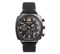 Sekonda Sekonda Airborne Men's Chronograph Watch | Black Case & Leather Strap with Black Dial | 1991